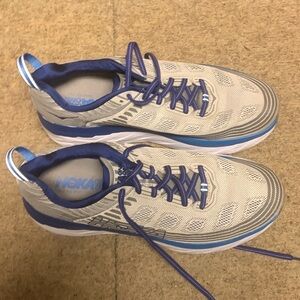Hoka One One Bondi 6 Men's Size 10.5 Vapor Blue, Frost Grey EUC